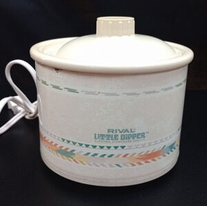 Rival USA 1988 Little Dipper Mini Electric Crock Pot Southwest 3204 Slow Cooker